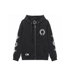 Chrome Hearts Hoodie - Black Street Style Embroidered Sweatshirt 851